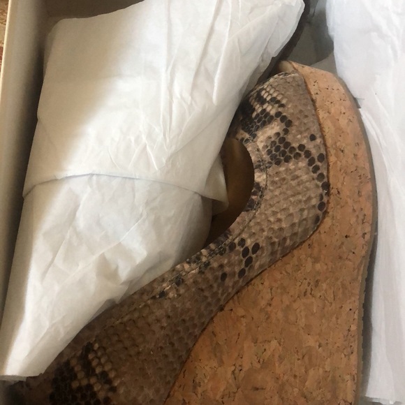 Jimmy Choo Snake Cork Wedge,8.5 - Picture 11 of 11